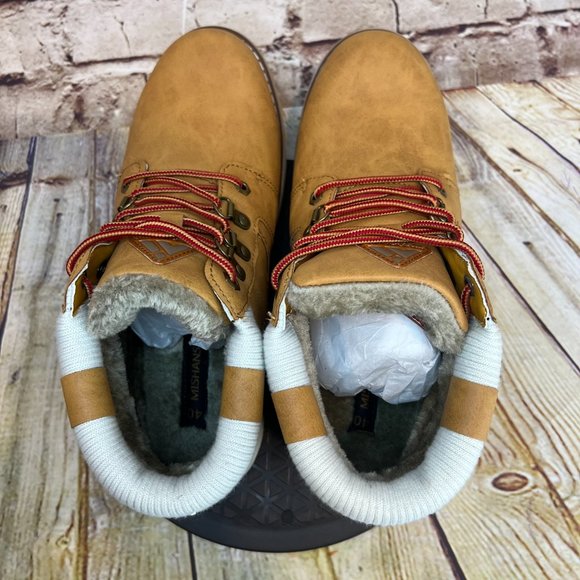 Mishansha Women's Brown High Top Warm Lined Winter Ankle Boots Size 40 (US 9.5) - Picture 4 of 9